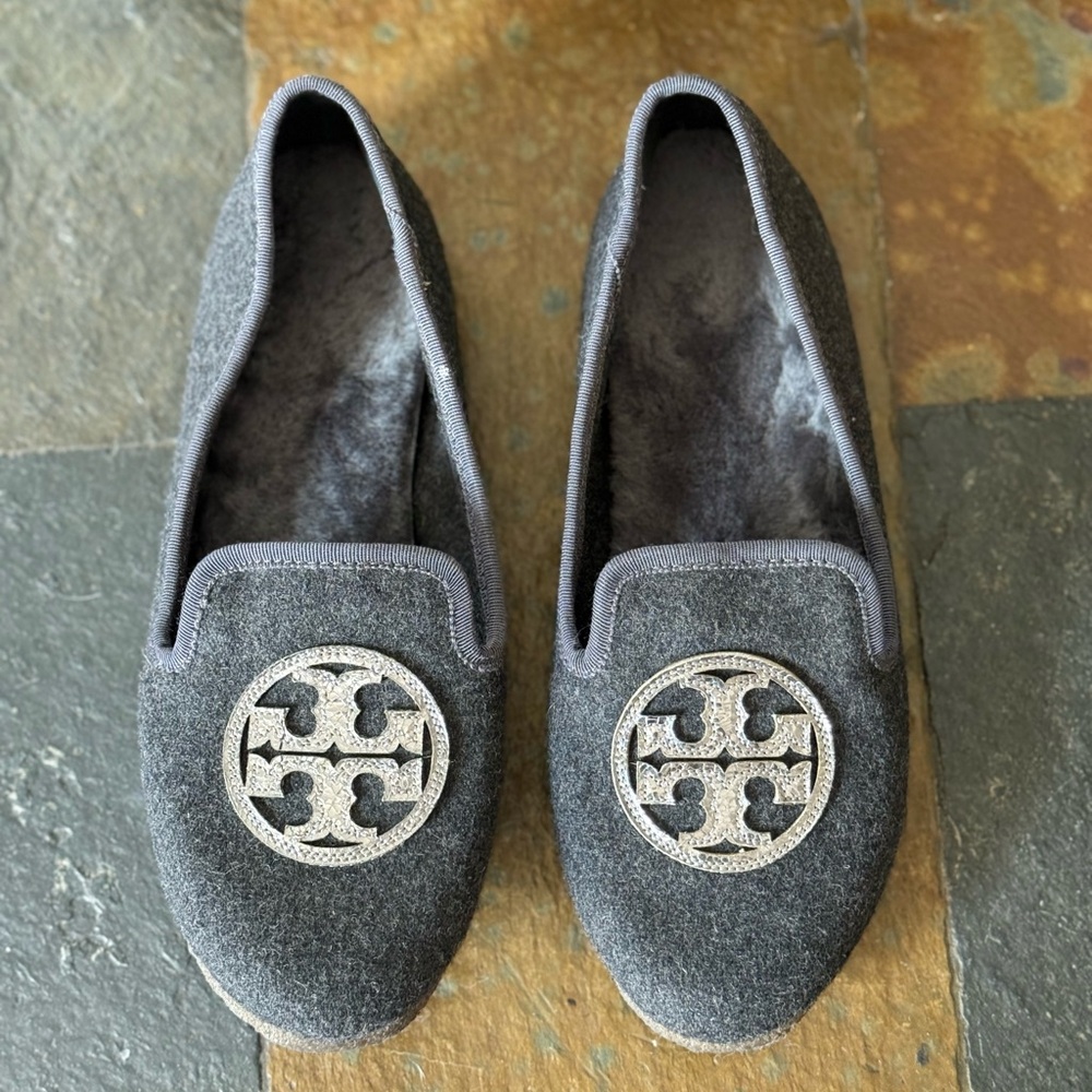 Tory Burch Charcoal Gray Women's Slippers